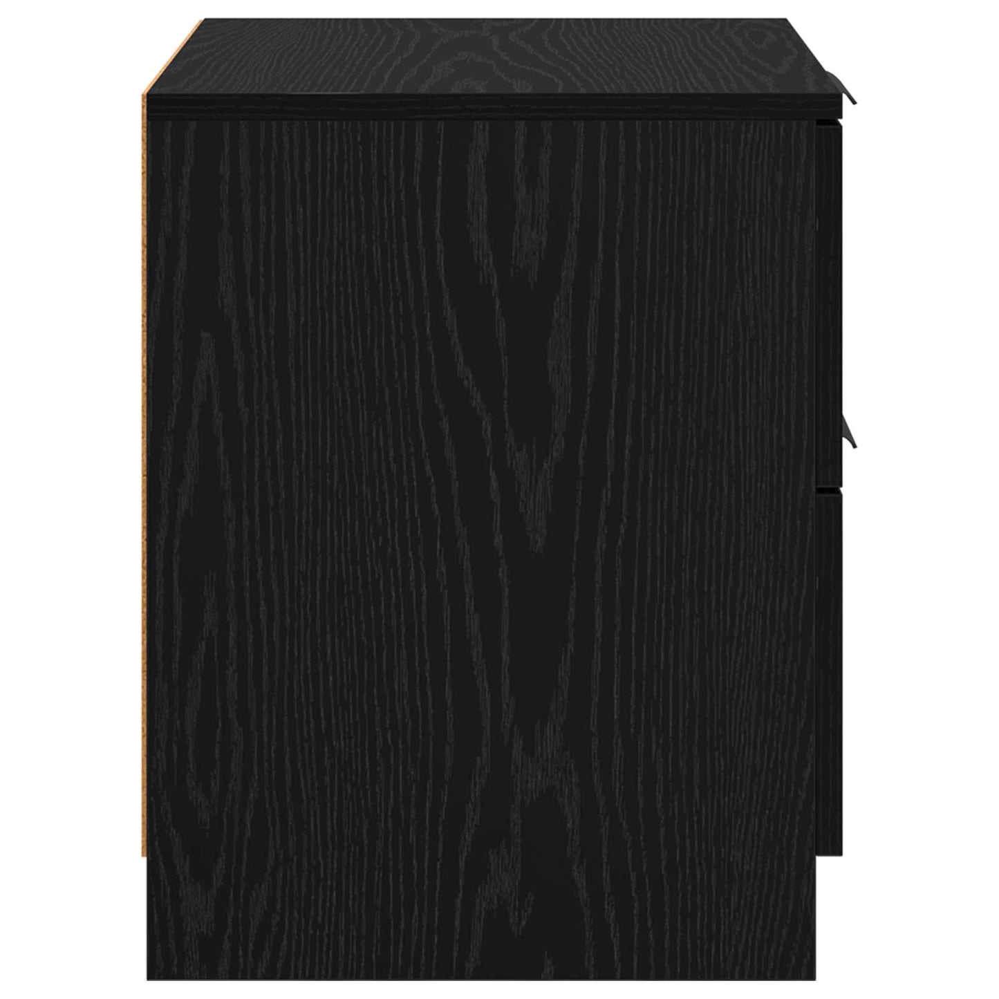 Nachttisch 2 stk. Schwarz Eichen-Optik 45 x 39 x 50 cm