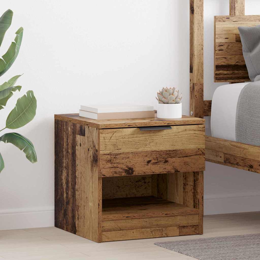 Bettschrank 2 stk. Altholz 40 x 39 x 40 cm Holzwerkstoff