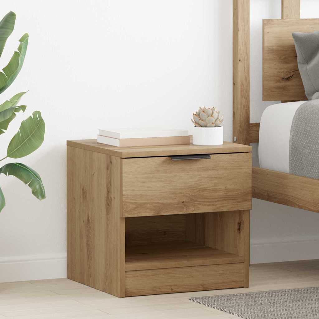 Bettschrank 2 stk. Artisan-Eiche 40 x 39 x 40 cm Holzwerkstoff