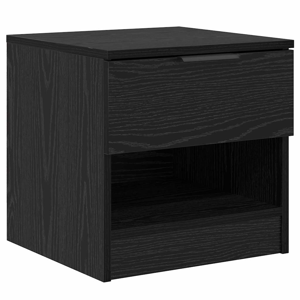Bettschrank 2 stk. Schwarz Eichen-Optik 40 x 39 x 40 cm