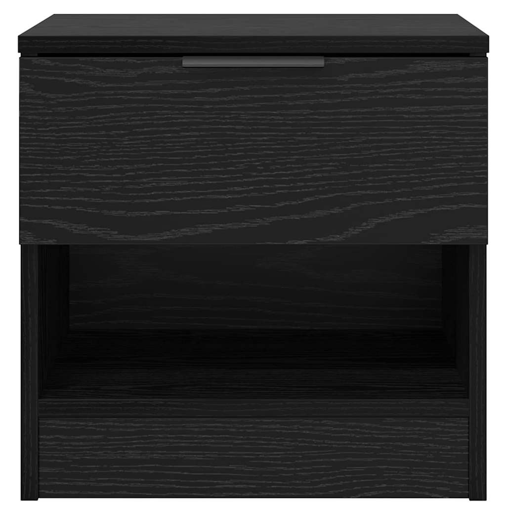 Bettschrank 2 stk. Schwarz Eichen-Optik 40 x 39 x 40 cm