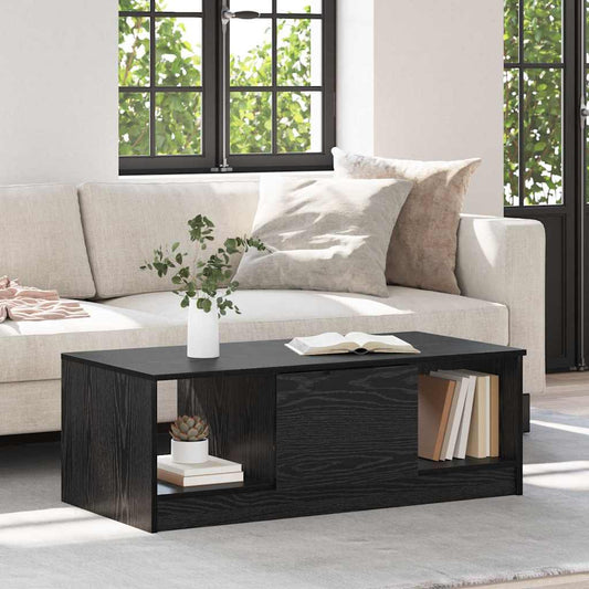 Couchtisch Schwarz Eichen-Optik 100 x 50 x 36 cm Holzwerkstoff