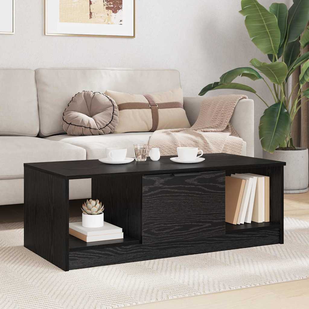 Couchtisch Schwarz Eichen-Optik 100 x 50 x 36 cm Holzwerkstoff