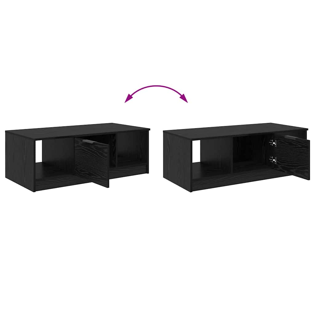 Couchtisch Schwarz Eichen-Optik 100 x 50 x 36 cm Holzwerkstoff