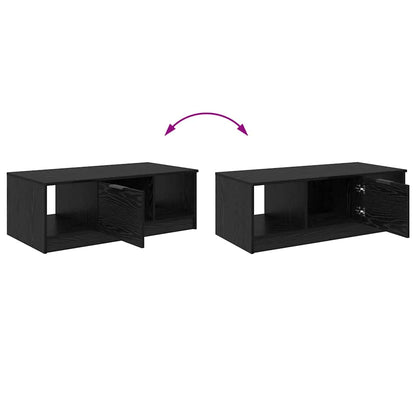 Couchtisch Schwarz Eichen-Optik 102 x 50 x 36cm Holzwerkstoff
