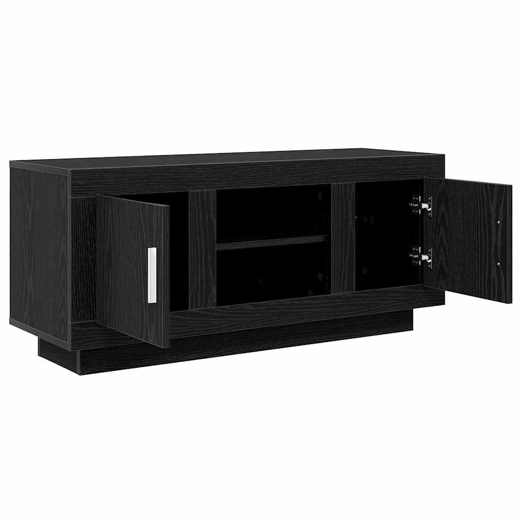 TV-Schränk 102 x 35 x 45 cm Schwarz Eichen-Optik Holzwerkstoff