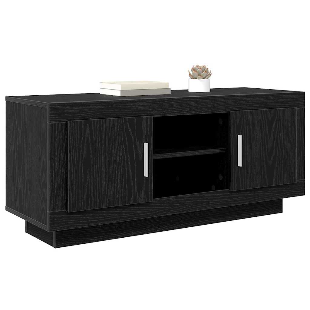 TV-Schränk 102 x 35 x 45 cm Schwarz Eichen-Optik Holzwerkstoff