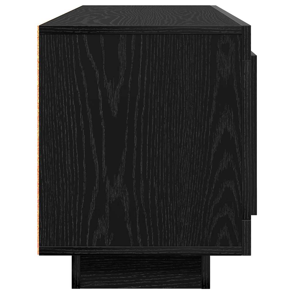 TV-Schränk 102 x 35 x 45 cm Schwarz Eichen-Optik Holzwerkstoff