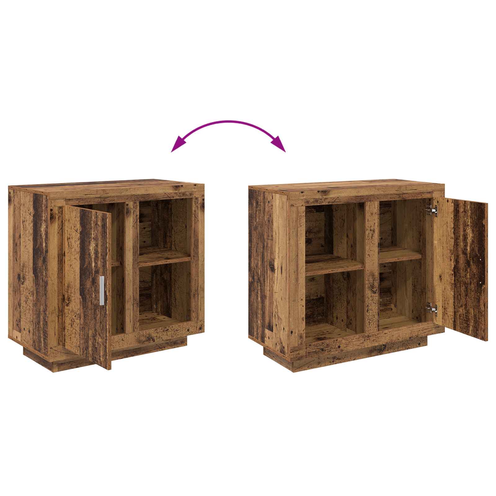 Sideboard Altholz 80 x 40 x 75 cm Holzwerkstoff