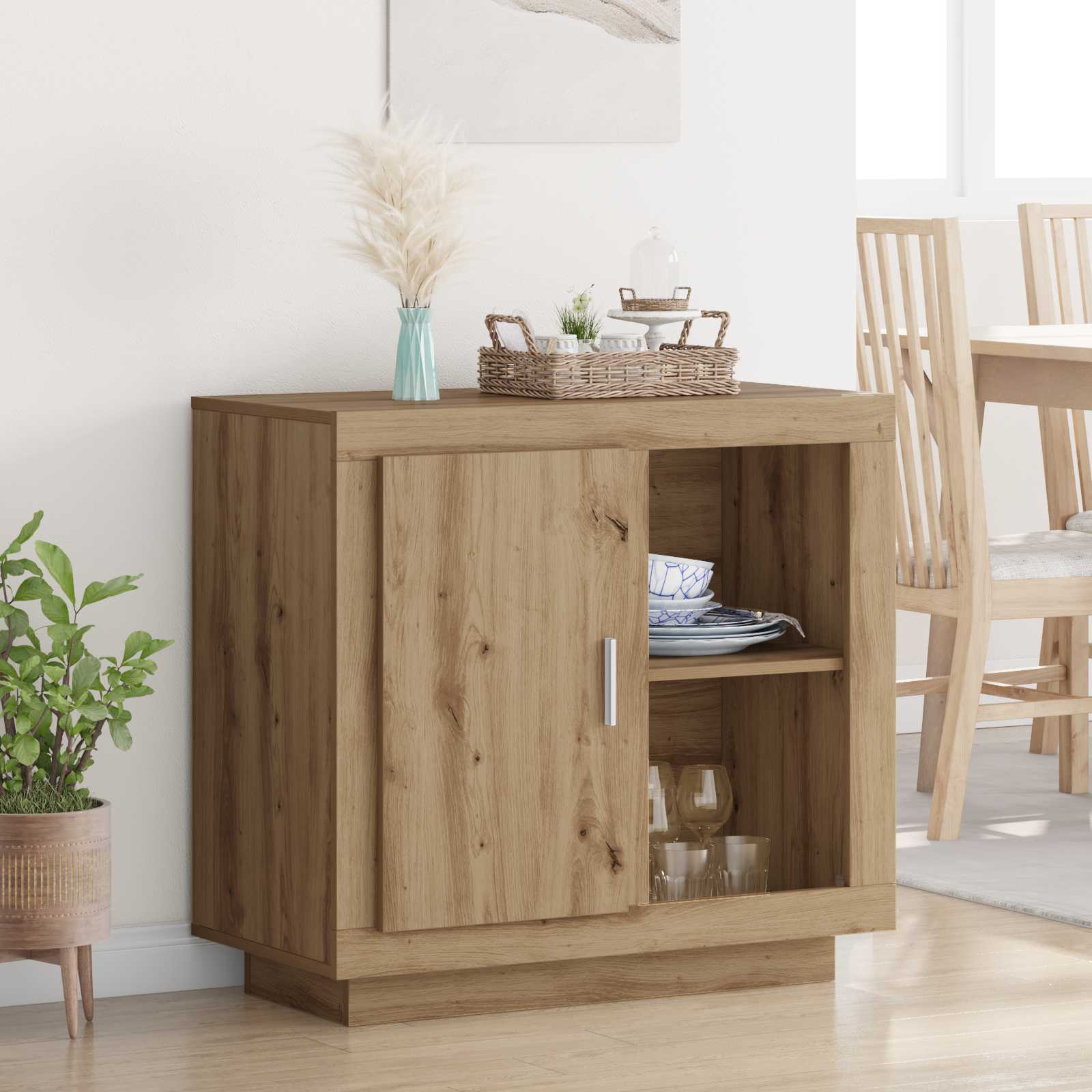 Sideboard Artisan-Eiche 80 x 40 x 75 cm Holzwerkstoff