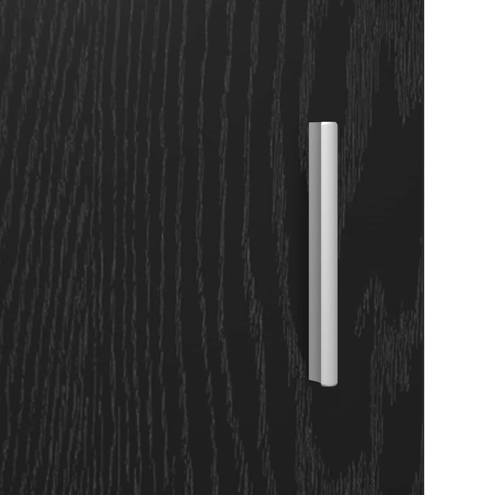 Sideboard Schwarz Eichen-Optik 80 x 40 x 75 cm Holzwerkstoff