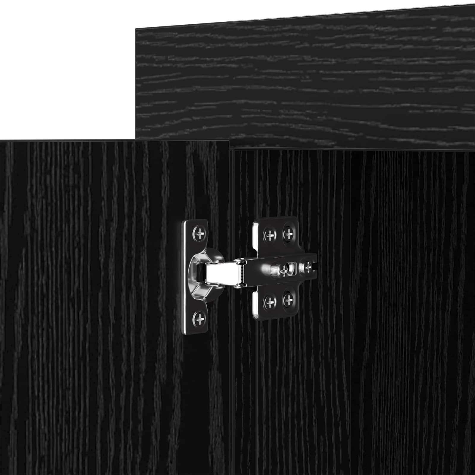 Sideboard Schwarz Eichen-Optik 80 x 40 x 75 cm Holzwerkstoff