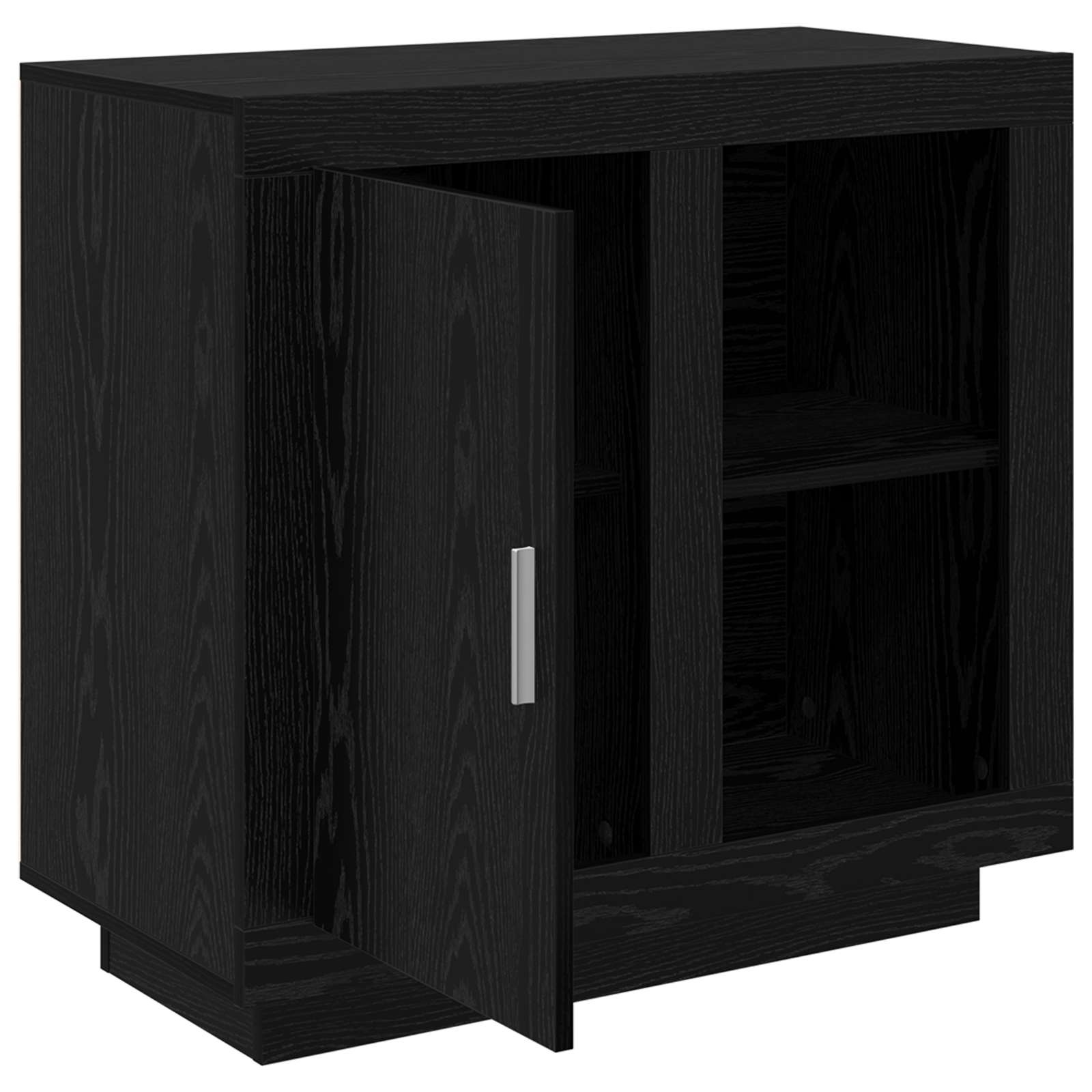 Sideboard Schwarz Eichen-Optik 80 x 40 x 75 cm Holzwerkstoff