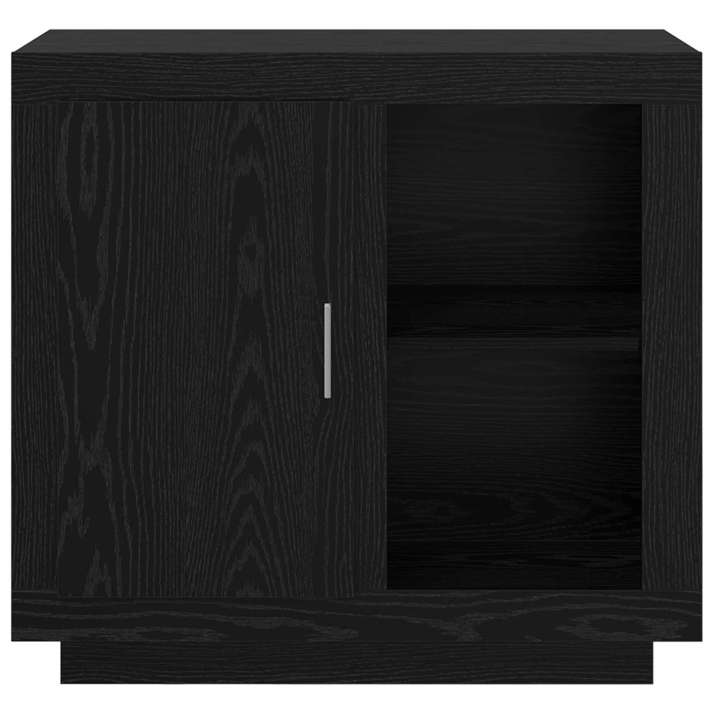 Sideboard Schwarz Eichen-Optik 80 x 40 x 75 cm Holzwerkstoff