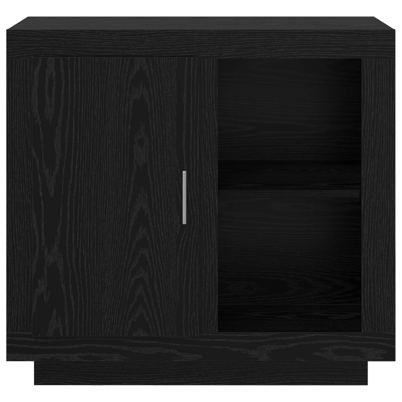 Sideboard Schwarz Eichen-Optik 80 x 40 x 75 cm Holzwerkstoff