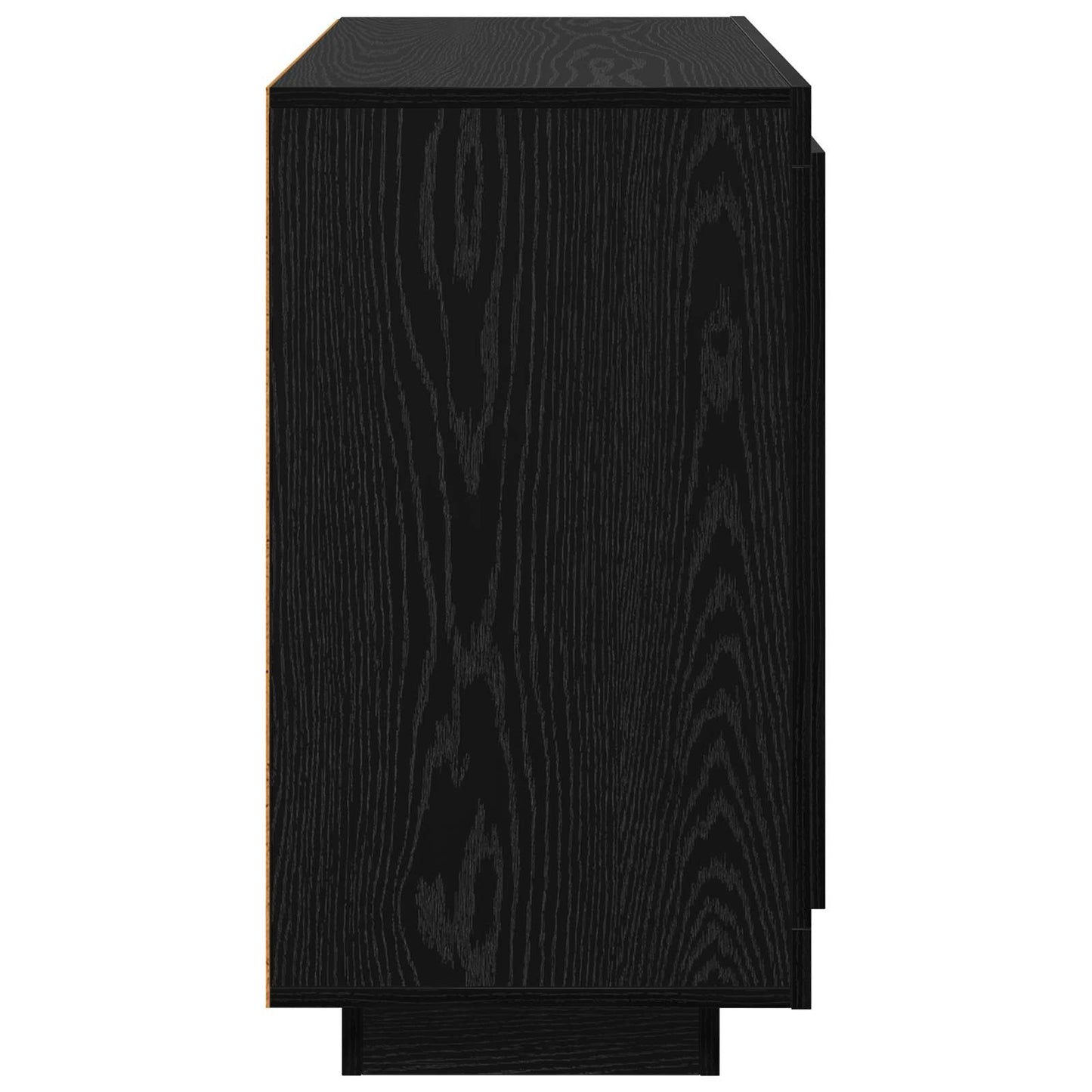 Sideboard Schwarz Eichen-Optik 80 x 40 x 75 cm Holzwerkstoff