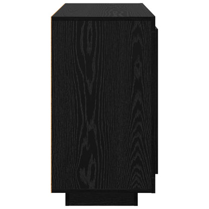 Sideboard Schwarz Eichen-Optik 80 x 40 x 75 cm Holzwerkstoff