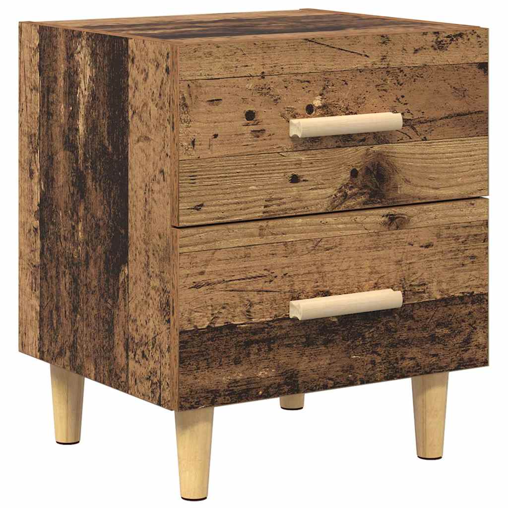 Bettschrank 2 stk. Altholz 40 x 35 x 47,5 cm Holzwerkstoff