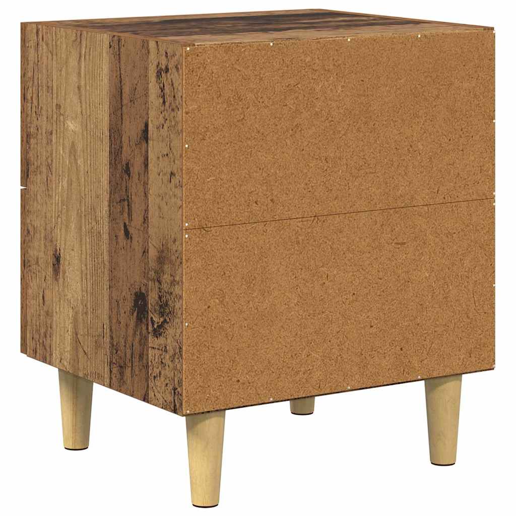 Bettschrank 2 stk. Altholz 40 x 35 x 47,5 cm Holzwerkstoff