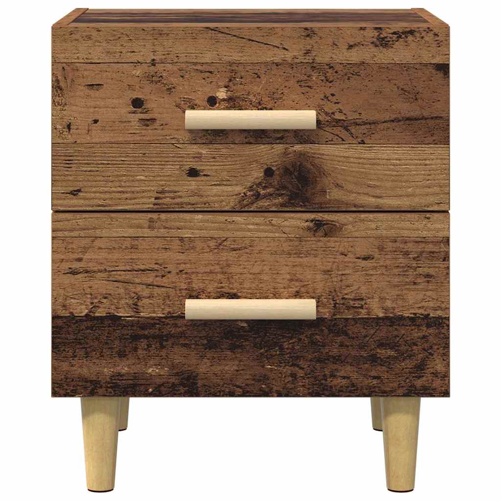 Bettschrank 2 stk. Altholz 40 x 35 x 47,5 cm Holzwerkstoff