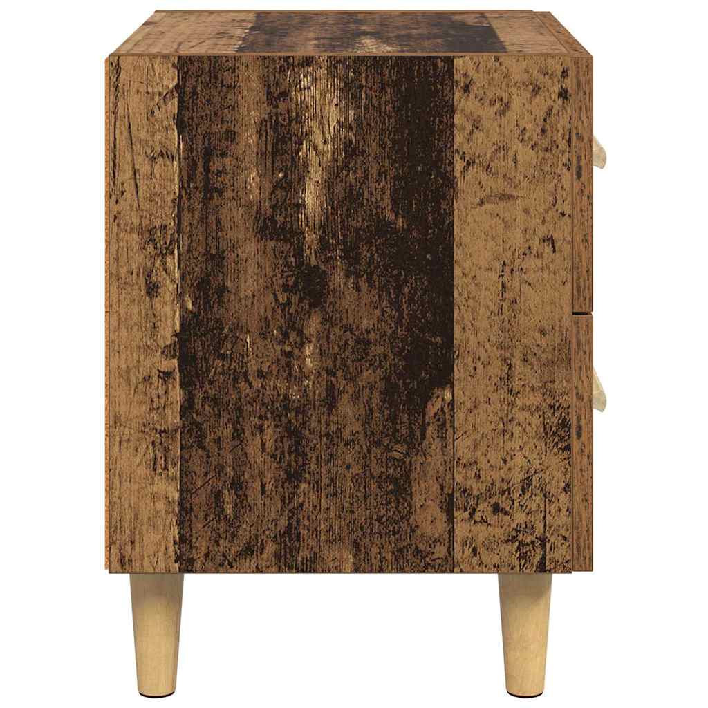Bettschrank 2 stk. Altholz 40 x 35 x 47,5 cm Holzwerkstoff