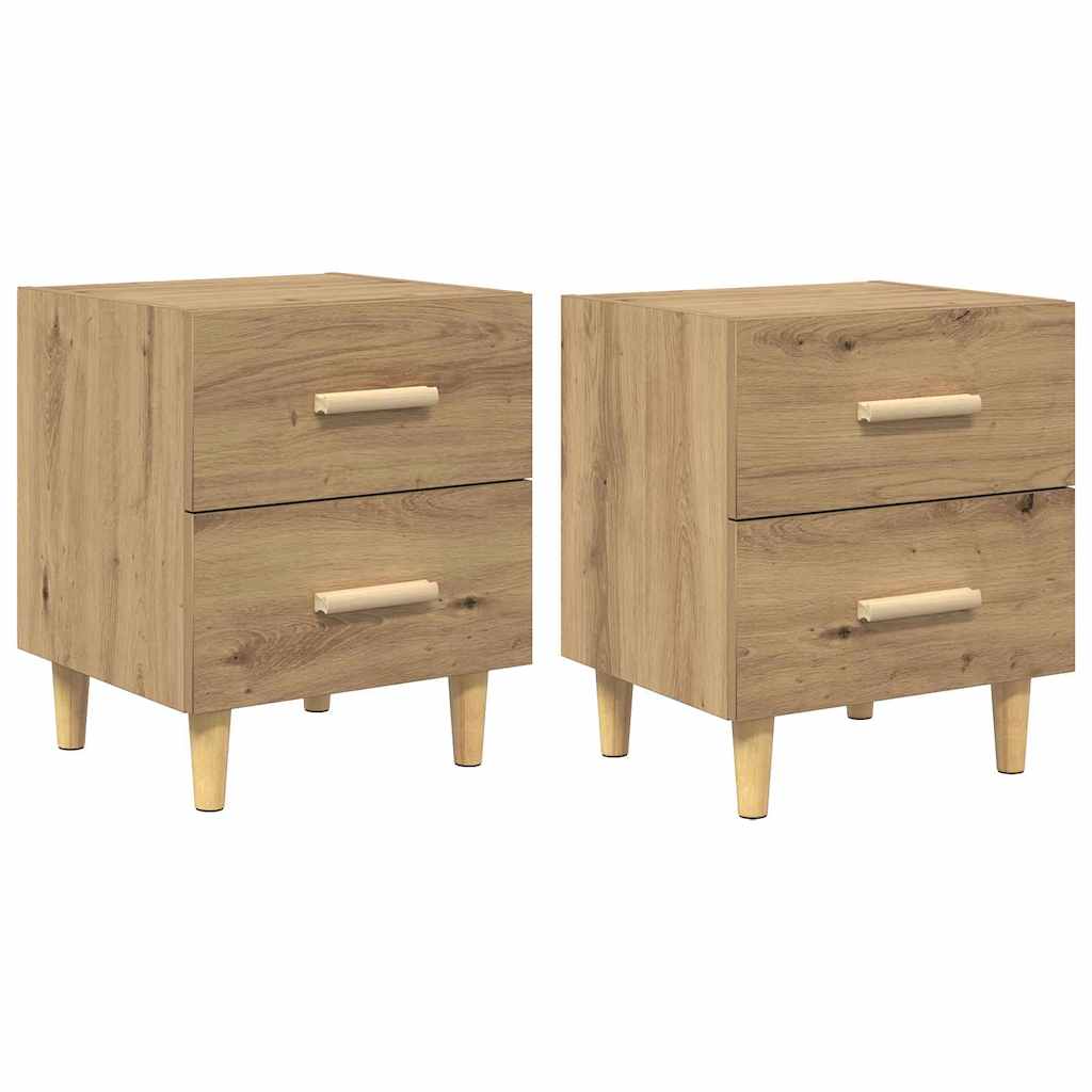 Bettschrank 2 stk. Artisan-Eiche 40 x 35 x 47,5 cm