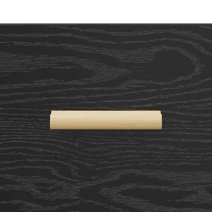 Bettschrank 2 stk. Schwarz Eichen-Optik 40 x 35 x 47,5 cm
