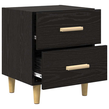 Bettschrank 2 stk. Schwarz Eichen-Optik 40 x 35 x 47,5 cm