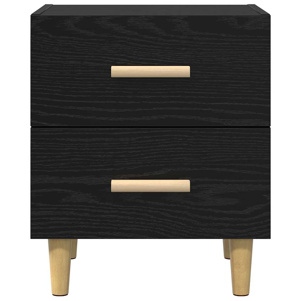 Bettschrank 2 stk. Schwarz Eichen-Optik 40 x 35 x 47,5 cm