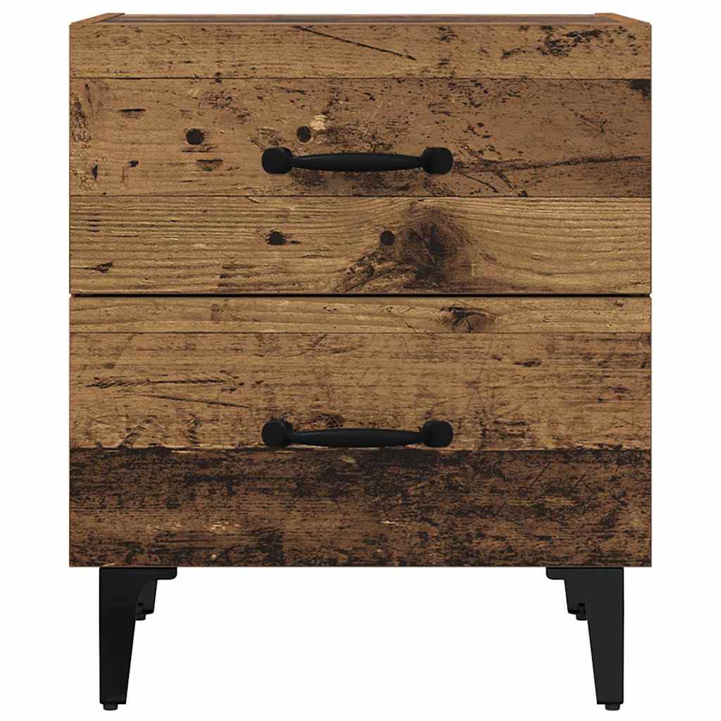Bettschrank 2 stk. Altholz 40 x 35 x 47,5 cm Holzwerkstoff
