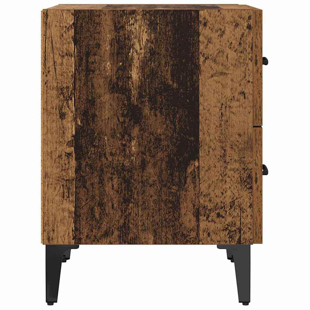 Bettschrank 2 stk. Altholz 40 x 35 x 47,5 cm Holzwerkstoff