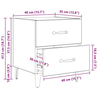 Bettschrank Artisan-Eiche 40 x 35 x 47,5 cm Holzwerkstoff