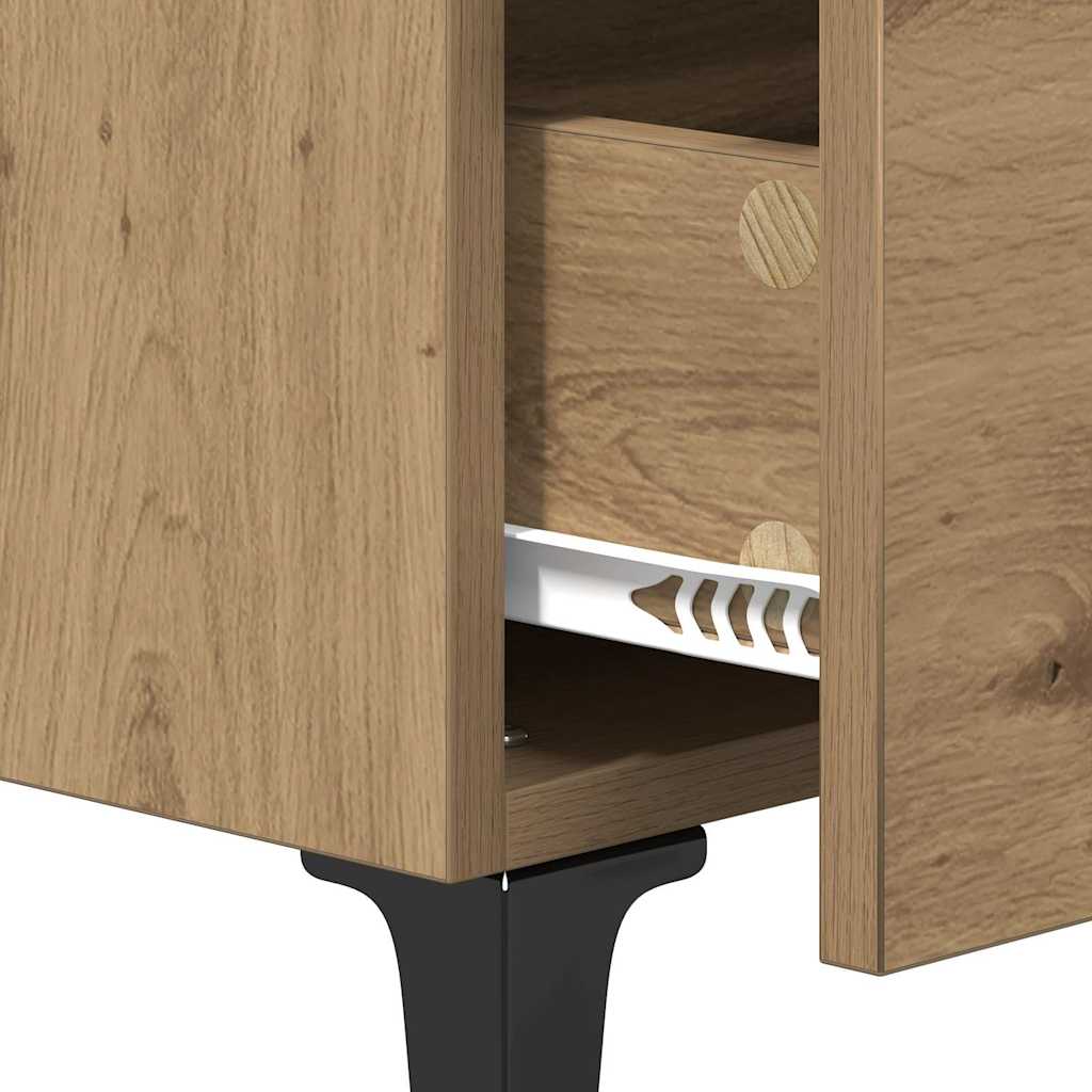 Bettschrank 2 stk. Artisan-Eiche 40 x 35 x 47,5 cm