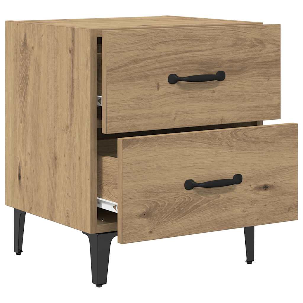 Bettschrank 2 stk. Artisan-Eiche 40 x 35 x 47,5 cm