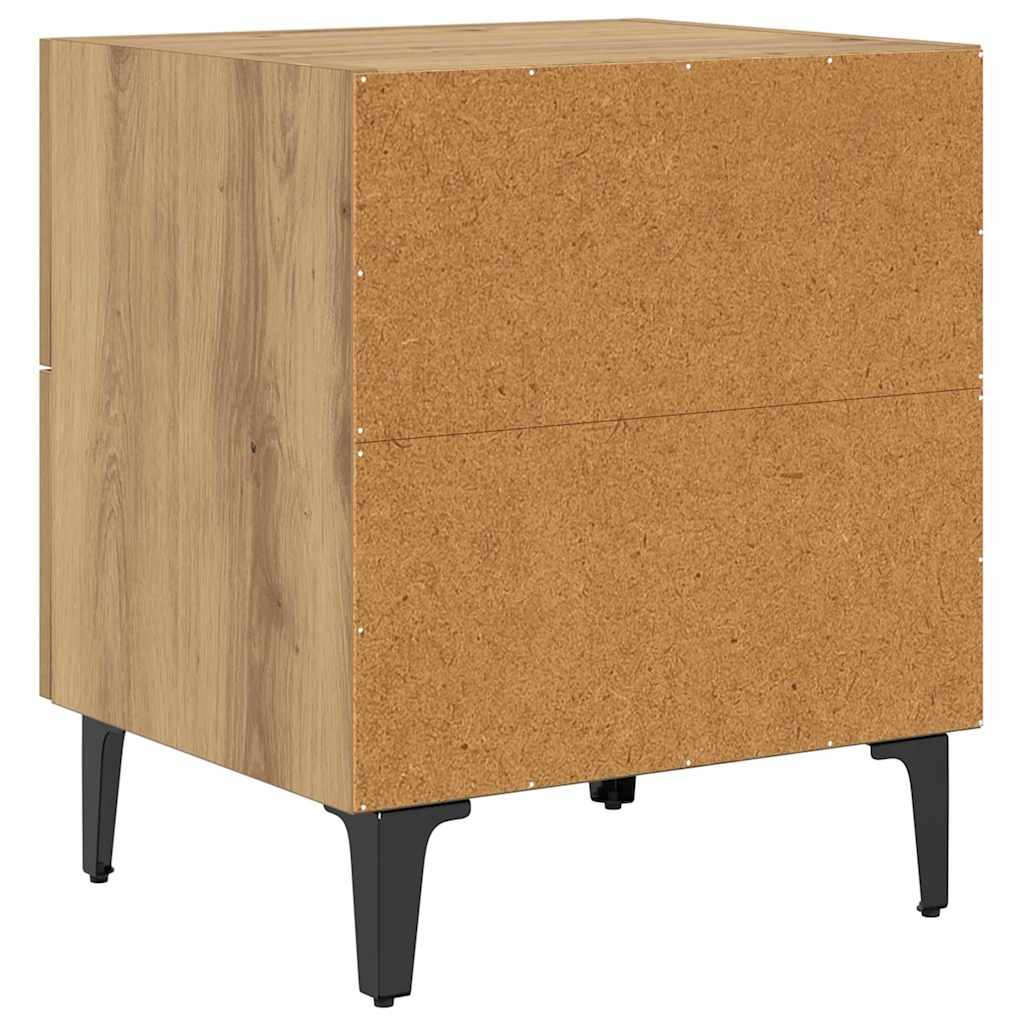 Bettschrank 2 stk. Artisan-Eiche 40 x 35 x 47,5 cm
