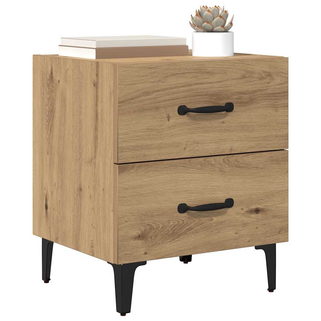 Bettschrank 2 stk. Artisan-Eiche 40 x 35 x 47,5 cm