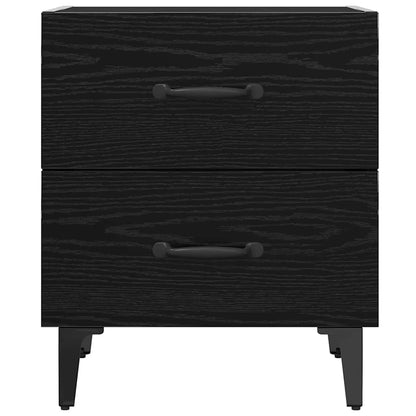 Bettschrank 2 stk. Schwarz Eichen-Optik 40 x 35 x 47,5 cm