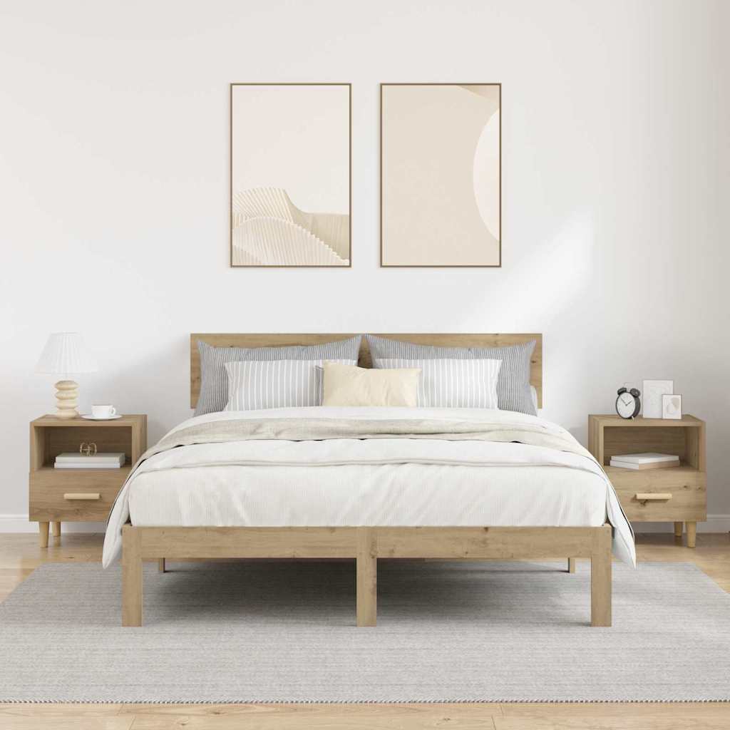 Nachttisch 2 stk. Artisan-Eiche 40 x 35 x 47 cm Holzwerkstoff