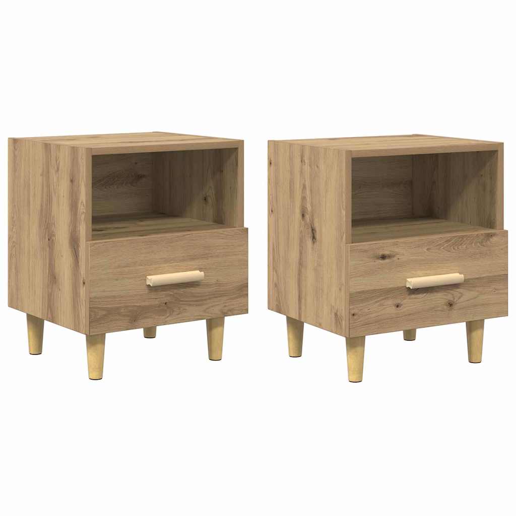 Nachttisch 2 stk. Artisan-Eiche 40 x 35 x 47 cm Holzwerkstoff