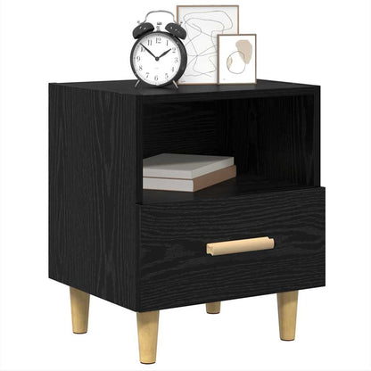 Nachttisch Schwarz Eichen-Optik 40 x 35 x 47 cm Holzwerkstoff