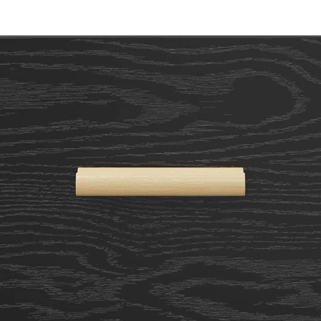 Nachttisch 2 stk. Schwarz Eichen-Optik 40 x 35 x 47 cm