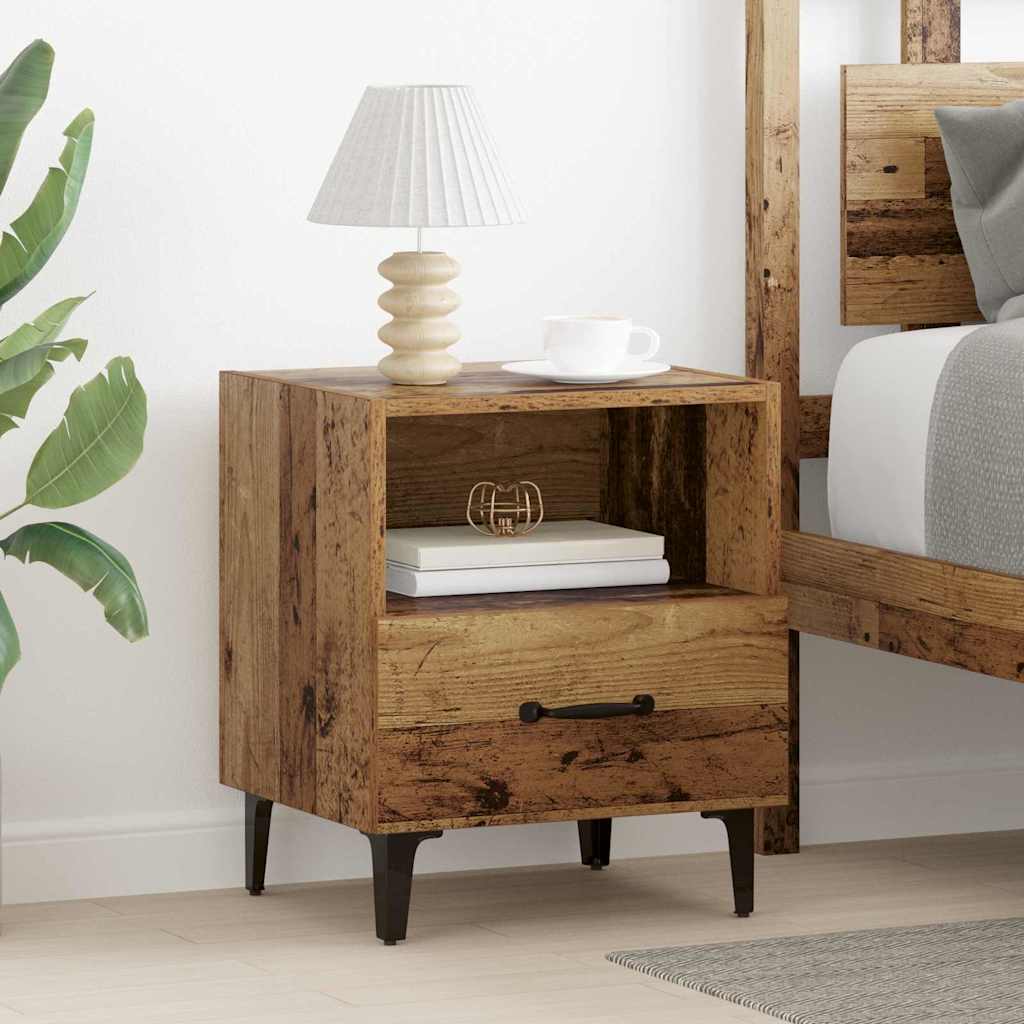 Nachttisch 2 stk. Altholz 40 x 35 x 47,5 cm Holzwerkstoff