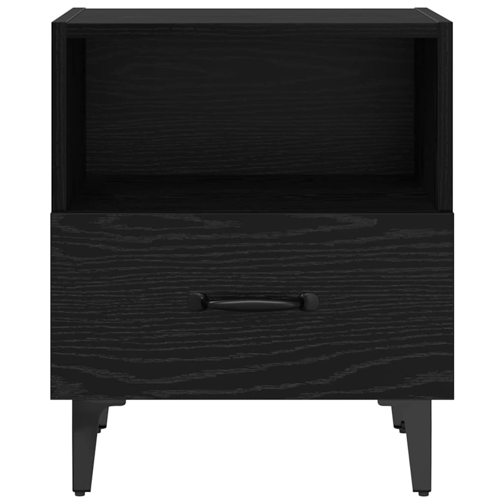 Nachttisch 2 stk. Schwarz Eichen-Optik 40 x 35 x 47,5 cm