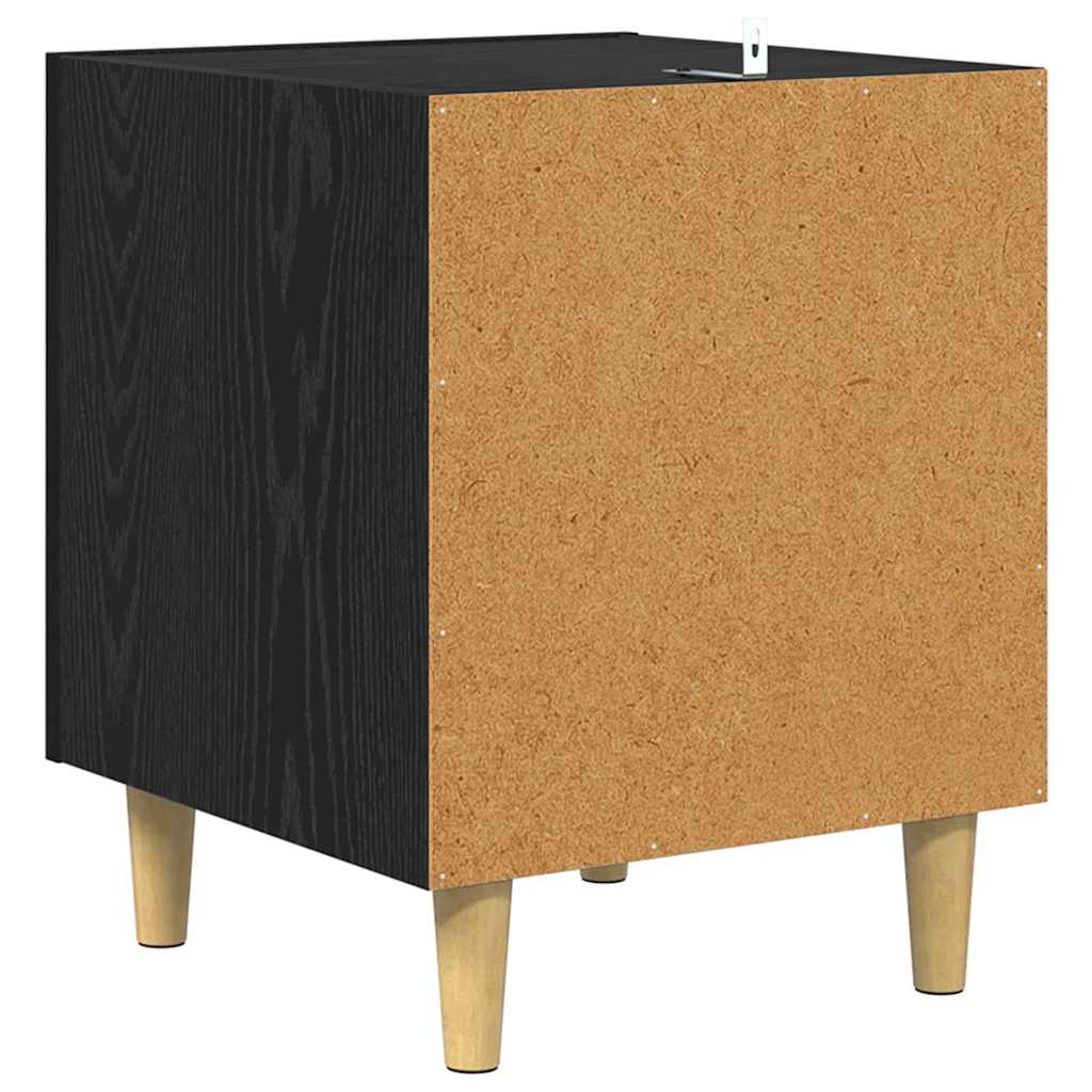Nachttisch 2 Stk. Schwarz Eichen-Optik 40 x 40 x 50 cm