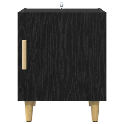 Nachttisch 2 Stk. Schwarz Eichen-Optik 40 x 40 x 50 cm