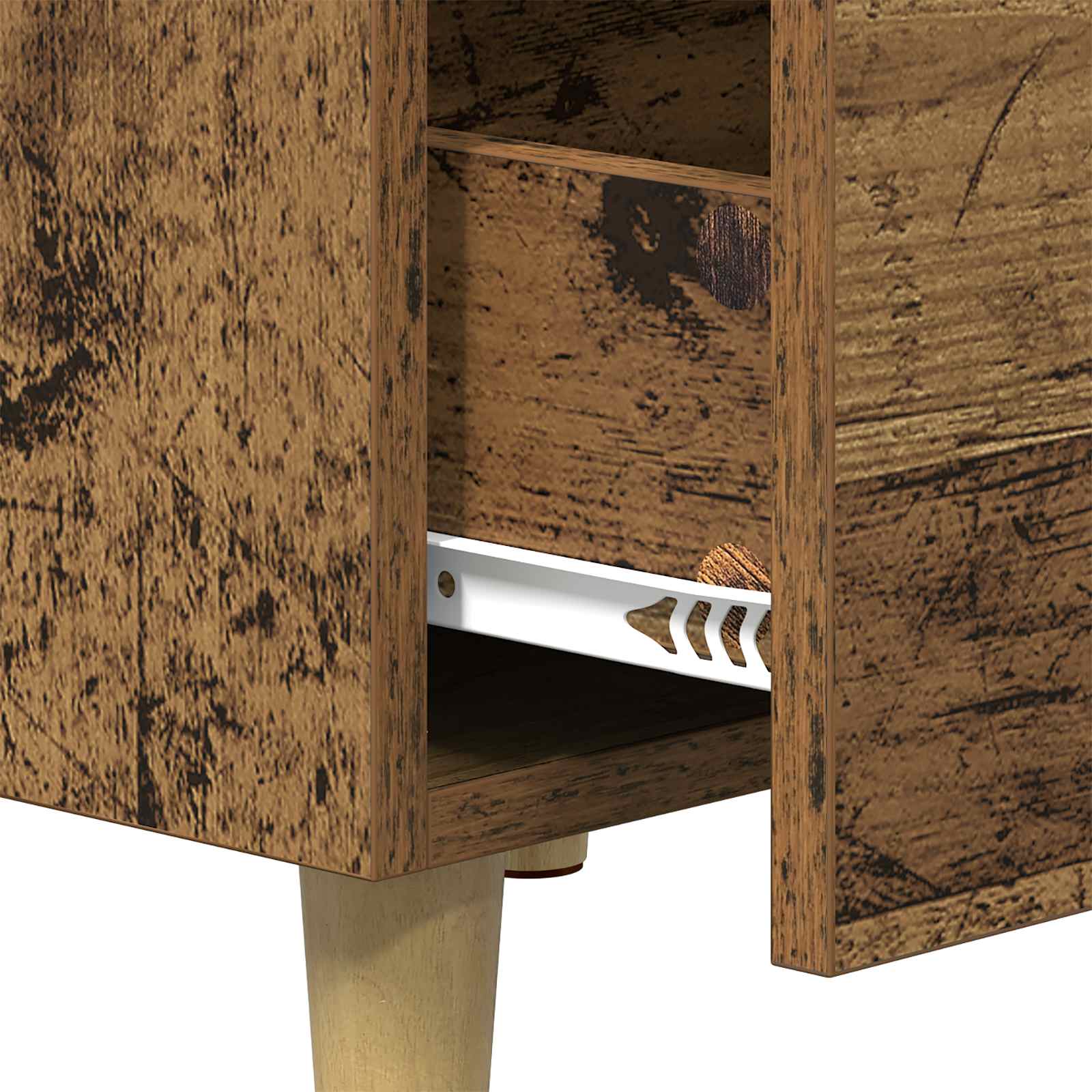 Nachttisch Altholz 40 x 40 x 66 cm Holzwerkstoff
