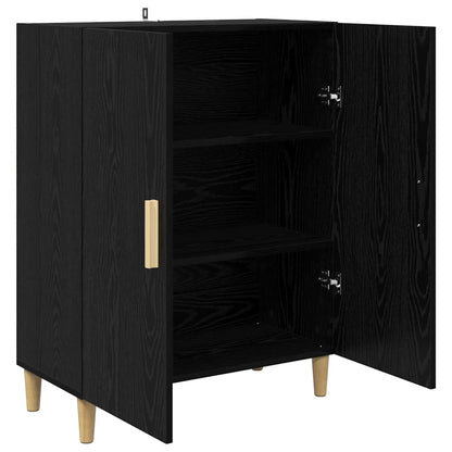 Sideboard Schwarz Eichen-Optik 69,5 x 34 x 90 cm Holzwerkstoff