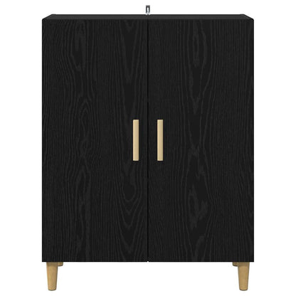 Sideboard Schwarz Eichen-Optik 69,5 x 34 x 90 cm Holzwerkstoff