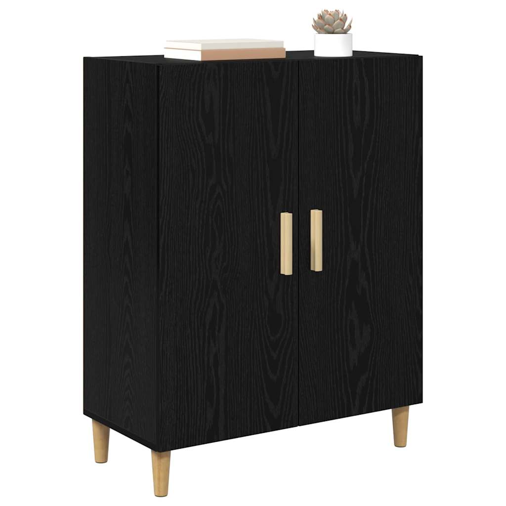 Sideboard Schwarz Eichen-Optik 70 x 34 x 90 cm Holzwerkstoff