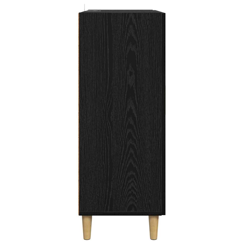 Sideboard Schwarz Eichen-Optik 69,5 x 34 x 90 cm Holzwerkstoff